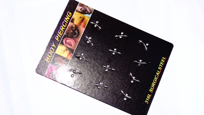 AROS PIERCING ACERO  SEPTUM PUNTAS X 12 