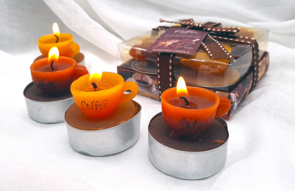 SET VELAS TAZA AROMATICA X 4+