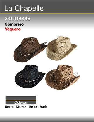 SOMBRERO VAQUERO LA CHAPELLE (SOLO MARRON)