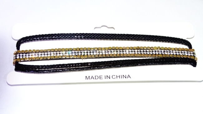 CHOKER STRASS  METAL