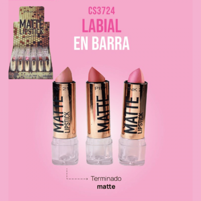 LABIAL MATTE LIPSTICK PINK 21+