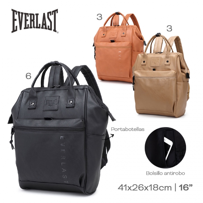 MOCHILA EVERLAST ECO CUERO (NO HAY NEGRO)-