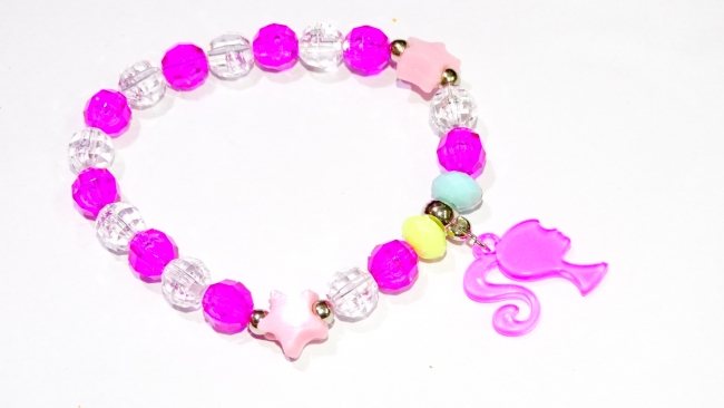 PULSERA INFANTIL BARBIE FACETADA+