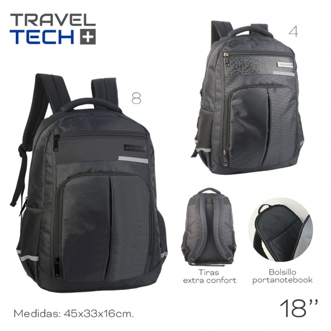 MOCHILA PORTANOTEBOOK TRAVEL TECH+