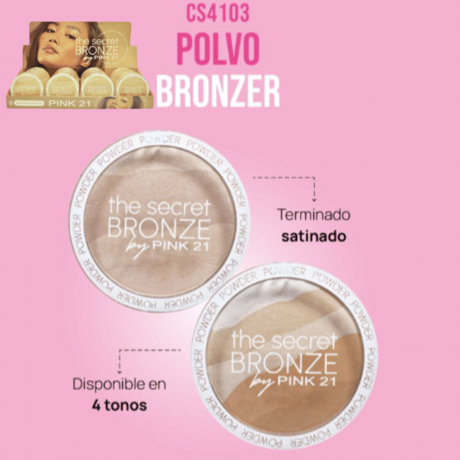 POLVO COMPACTO SECRET BRONZE PINK 21+