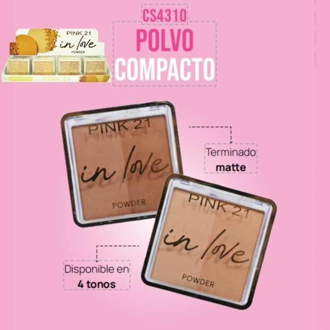 POLVO COMPACTO IN LOVE PINK 21