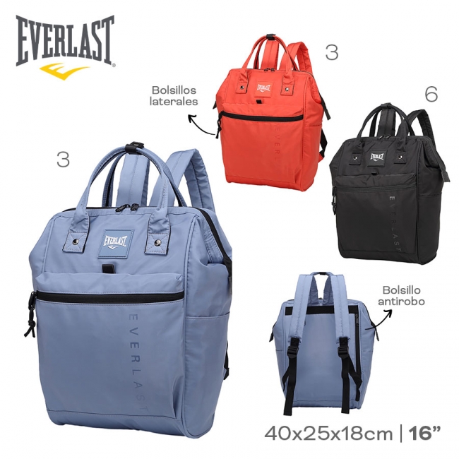 MOCHILA EVERLAST MICROFIBRA (SOLO ROJO)-