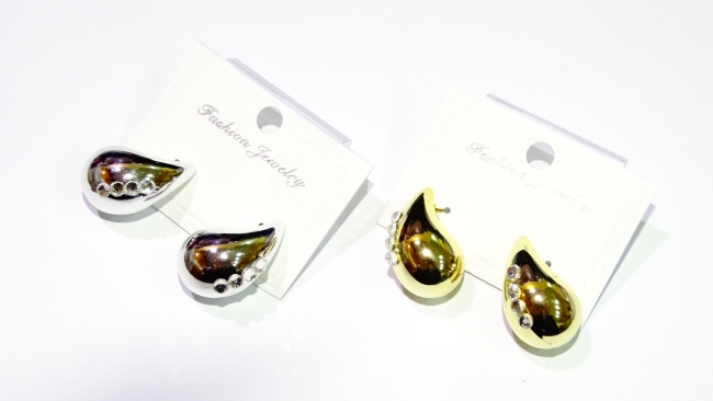 AROS CHUNKY CON STRASS 2,5 CM VARIOS COLORES