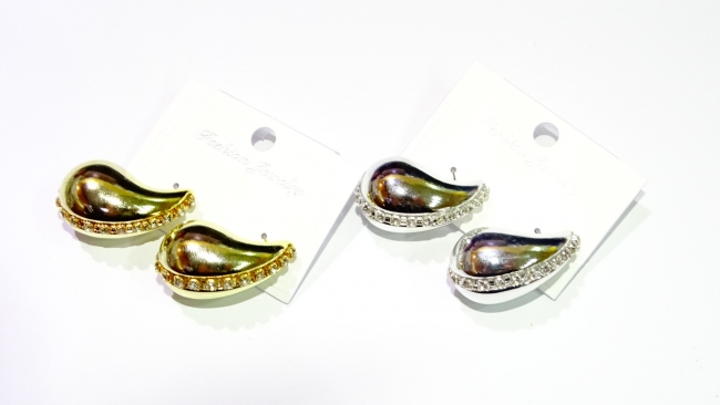 AROS CHUNKY CON STRASS 3 CM VARIOS COLORES