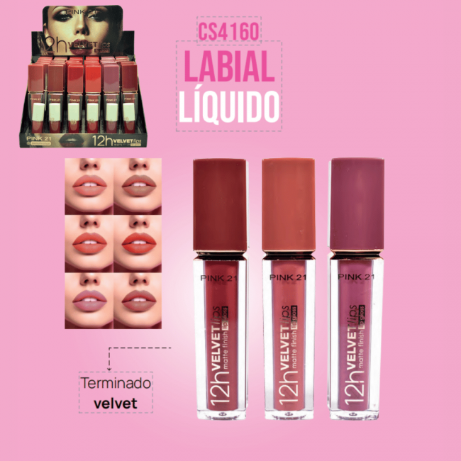 LABIAL LIQUIDO VELVET PINK 21+