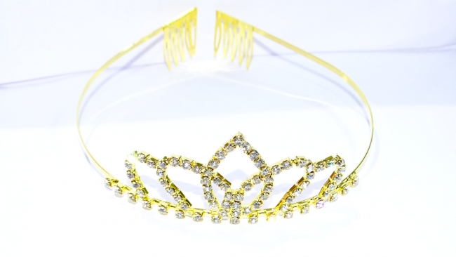 TIARA DORADA STRASS+