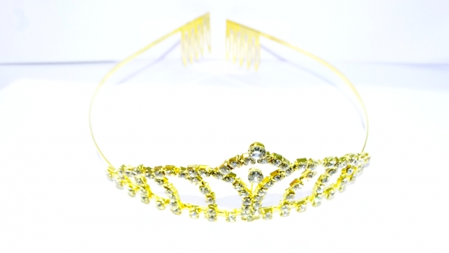 TIARA DORADA STRASS+