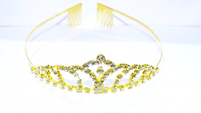 TIARA DORADA STRASS+