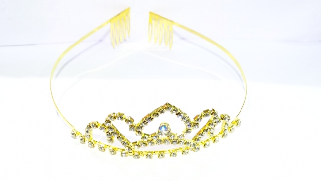 TIARA DORADA STRASS+