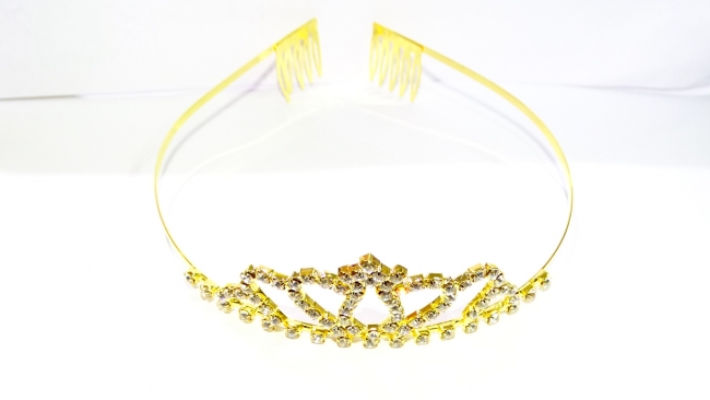 TIARA DORADA STRASS+