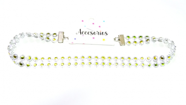 CHOKER STRASS MULTICOLOR FINO+