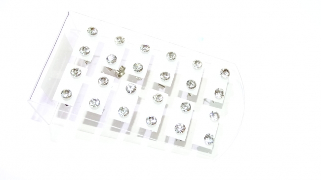 BLISTER AROS ACERO STRASS X 12