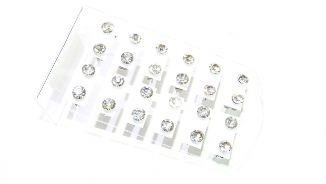 BLISTER AROS ACERO STRASS X 12