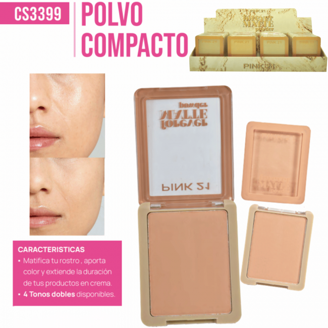 POLVO COMPACTO FOREVER MATTE PINK 21