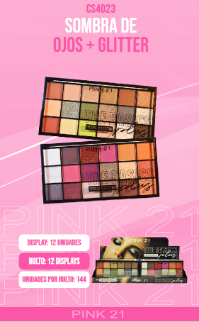 SOMBRAS + GLITTER THE BASICS PINK 21