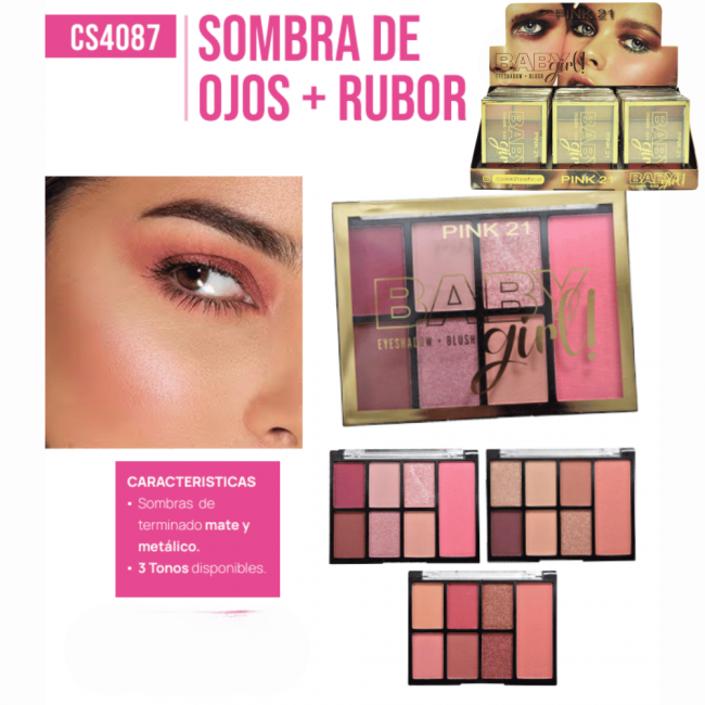 SOMBRAS + RUBOR BABY GIRL PINK 21