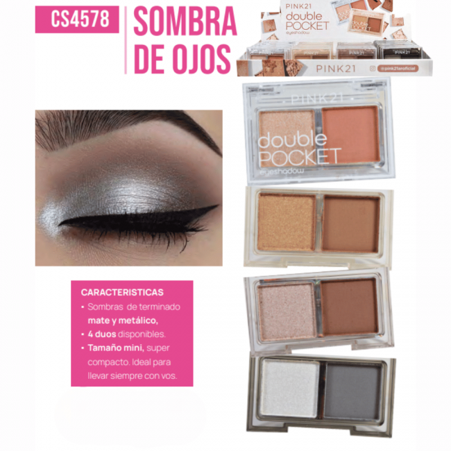 SOMBRAS DOUBLE POCKET  PINK 21