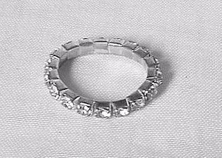 ANILLO STRASS ELASTIZADO 1 LINEA X 6