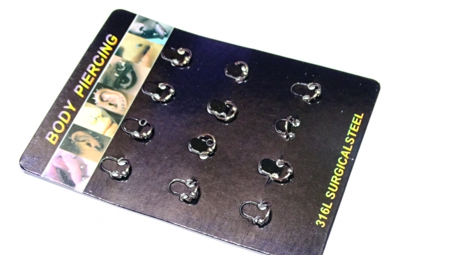 BLISTER AROS ACERO PIERCING SEPTUM X 12-