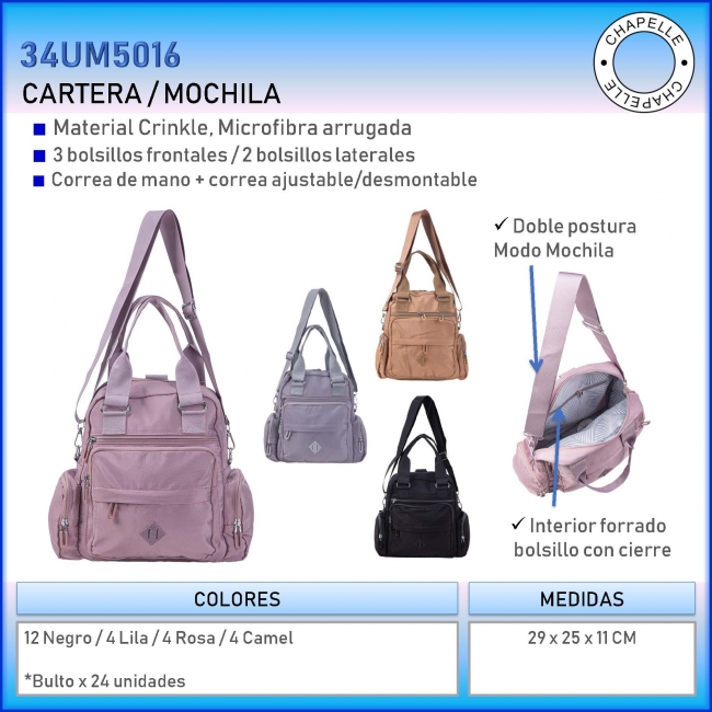 BANDOLERA BOLSO CRINCKLE LA CHAPELLE