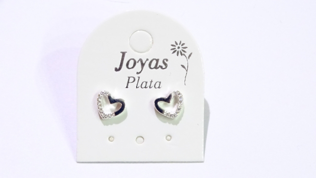 AROS PLATA CORAZON CON MICROPAVE