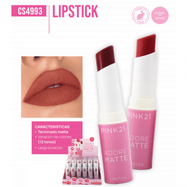 LIP STICK ADORE MATTE PINK 21