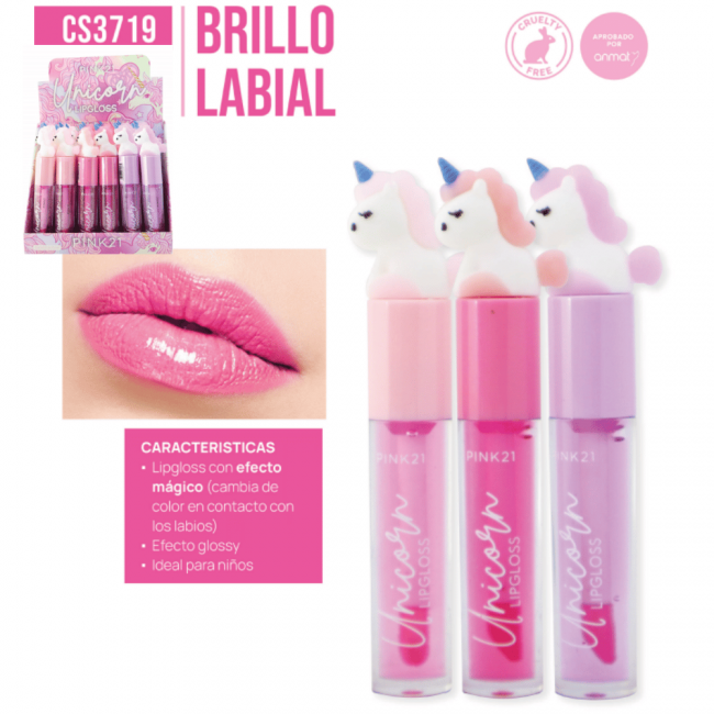 LIP GLOSS UNICORN PINK 21