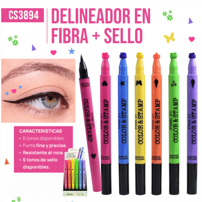 DELINEADOR COLOR &STAMP PINK 21