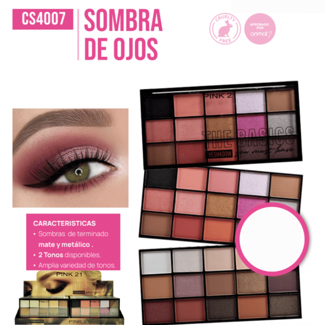 SOMBRAS THE BASICS PINK 21