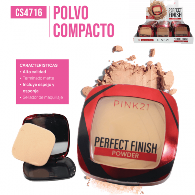 POLVO COMPACTO PERFECT FINISH PINK 21