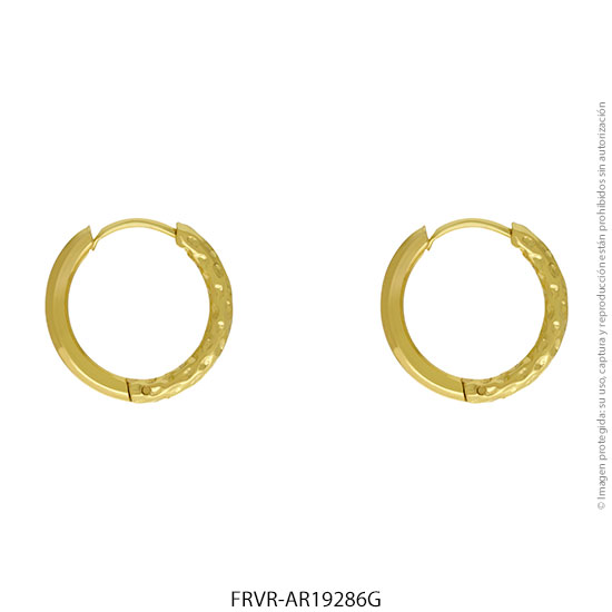 AROS ACERO DORADO 2 CM