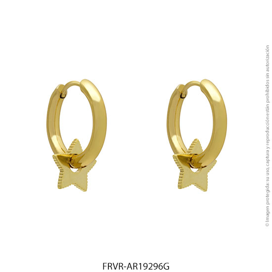 AROS ACERO DORADO 2 CM