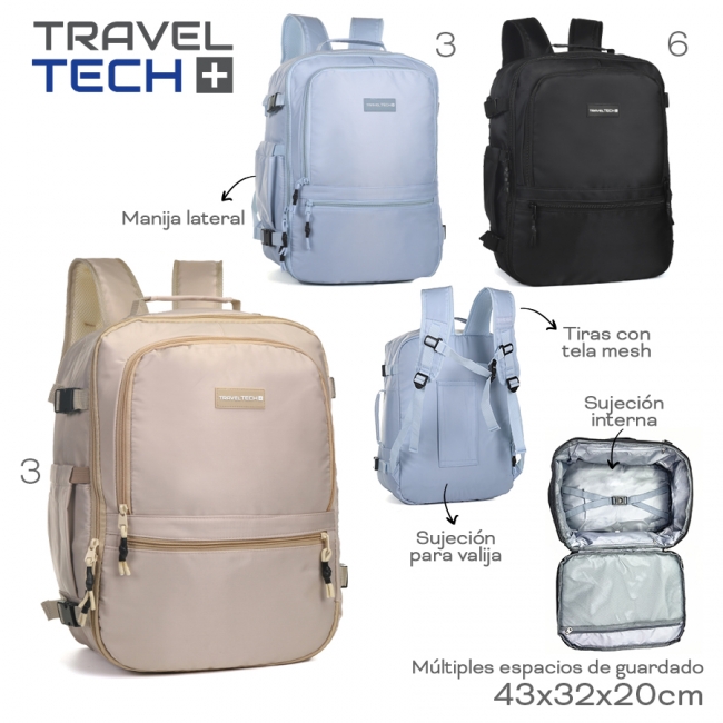 MOCHILA DE VIAJE TRAVEL TECH T6