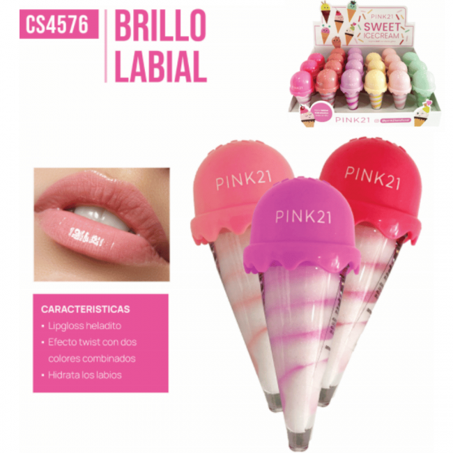 LIP GLOSS SWEET  ICECREAM PINK 21