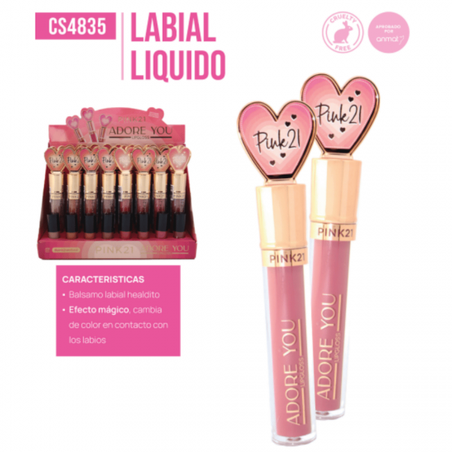 LIP GLOSS ADORE YOU  PINK 21