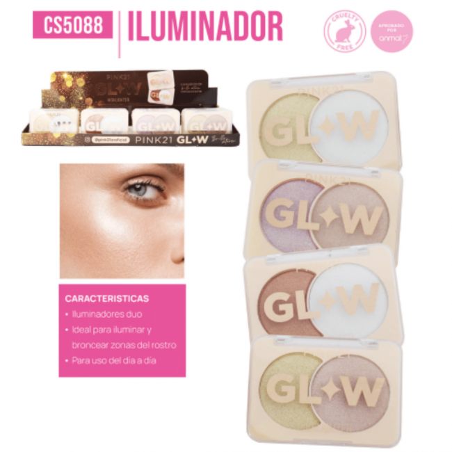 DUO DE ILUMINADORES GLOW PINK 21