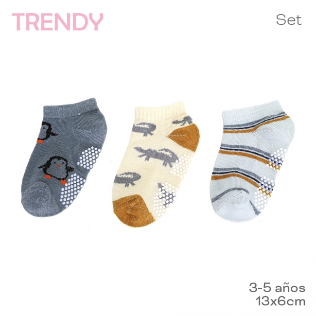 MEDIAS INFANTILES TRENDY X 12 PARES T6