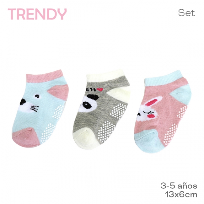 MEDIAS INFANTILES TRENDY X 12 PARES T6