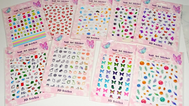 STICKERS PARA UÑAS VARIOS MODELOS