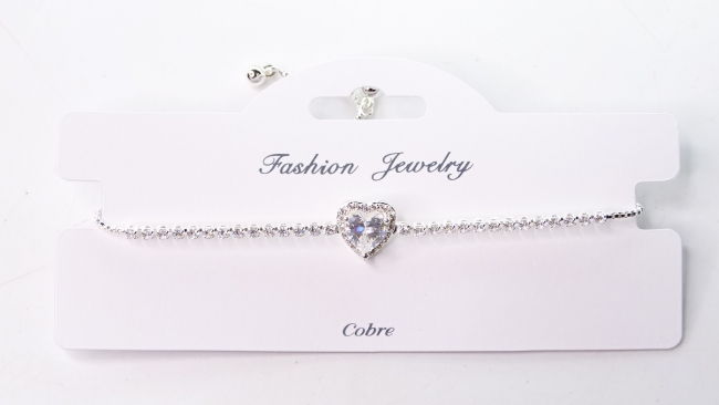 PULSERA ACERO BLANCO STRASS