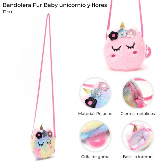 BANDOLERA FUR BABY UNICORNIO 