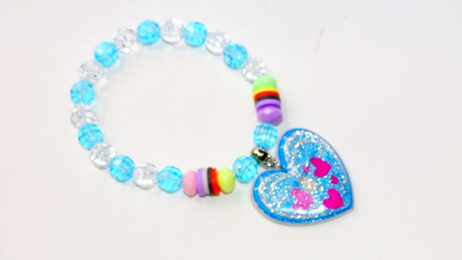 PULSERA INFANTIL CORAZON VARIOS COLORES