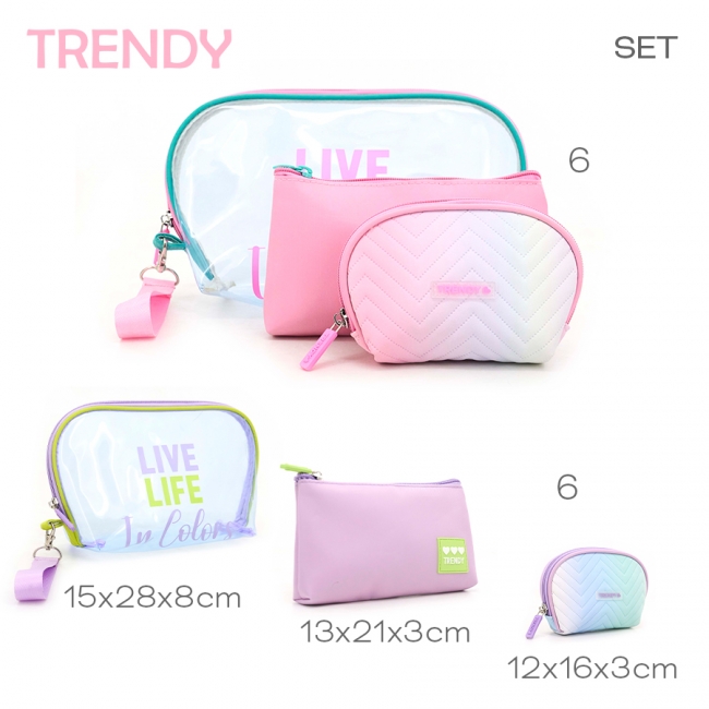 SET PORTACOSMETICOS TRENDY T7