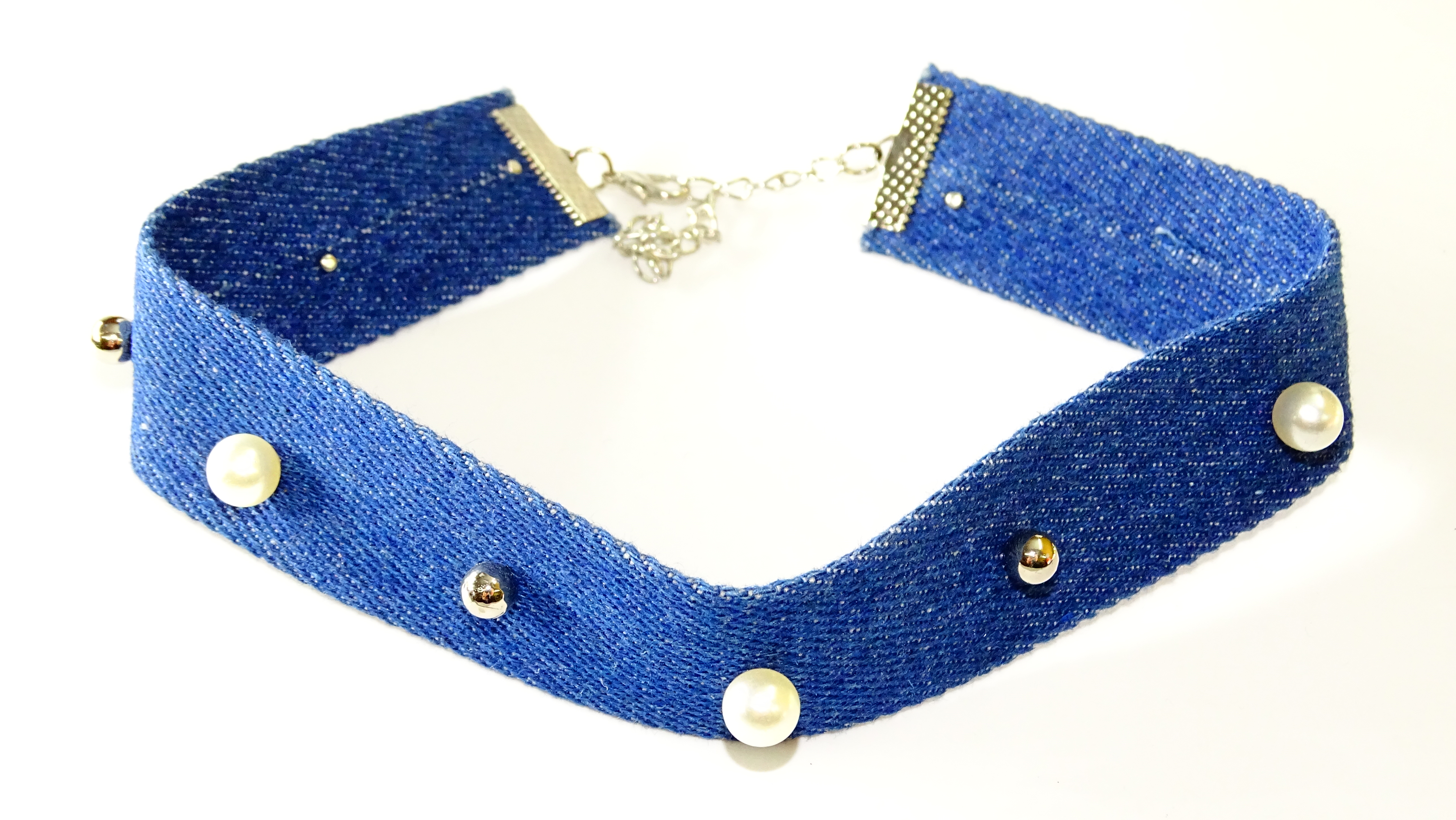 CHOKER JEAN Y PERLAS