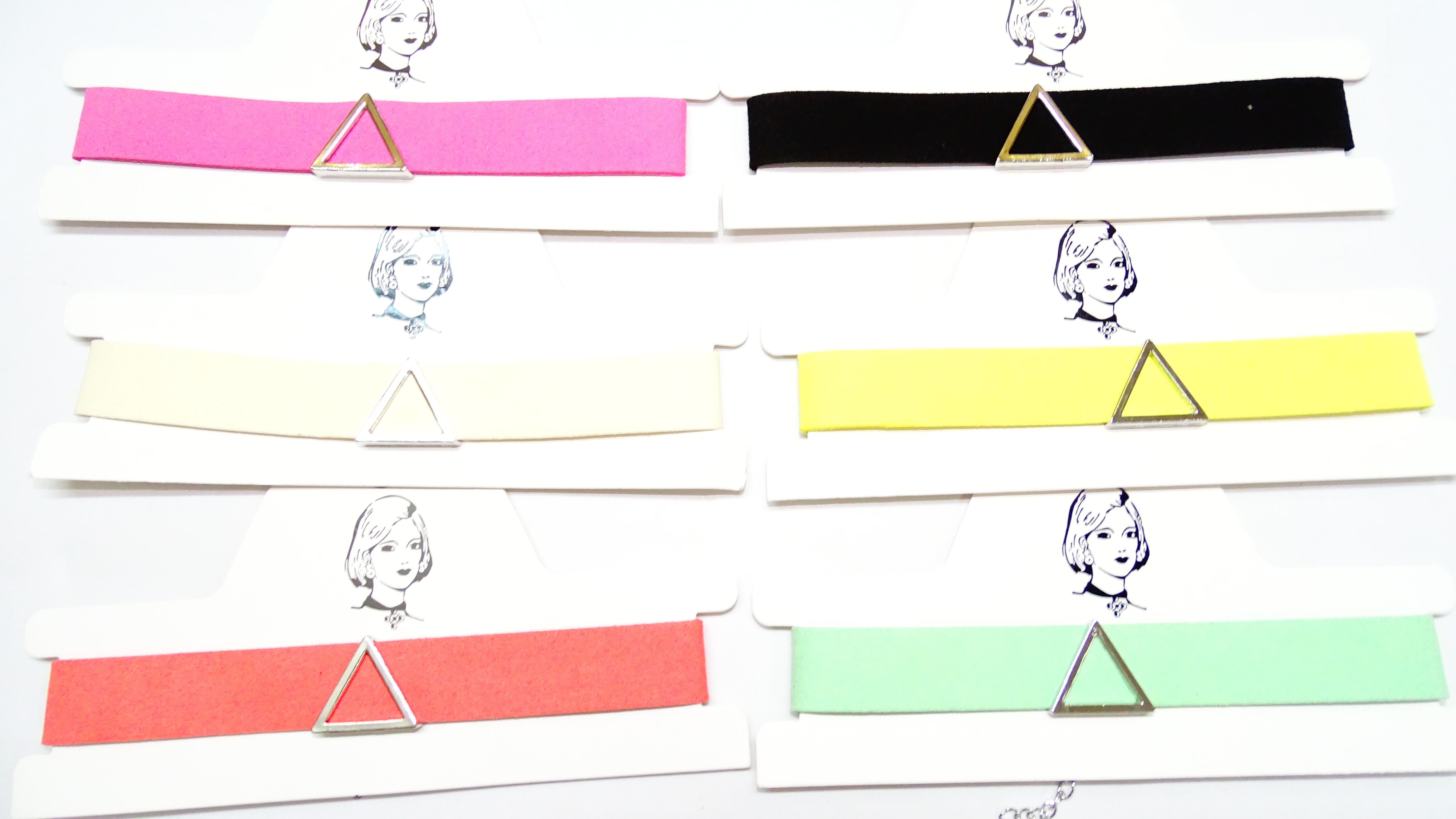 CHOKER TRIANGULO VARIOS COLORES+